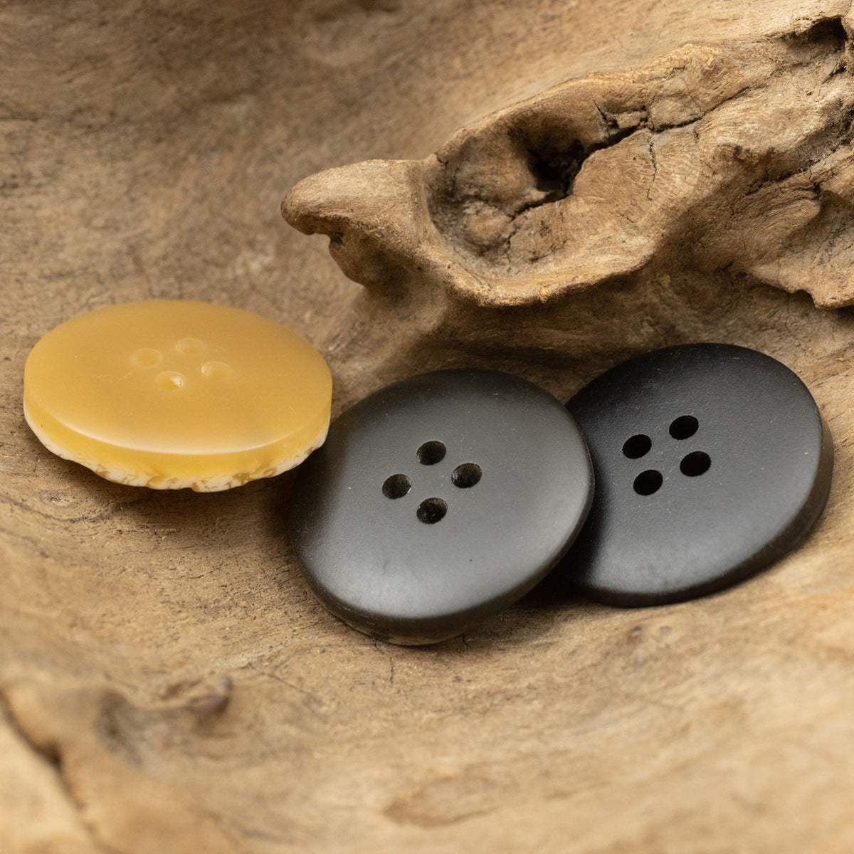 Irregular Resin Buttons with Imitated Tree Bark Texture,20pcs - Lots of Buttons