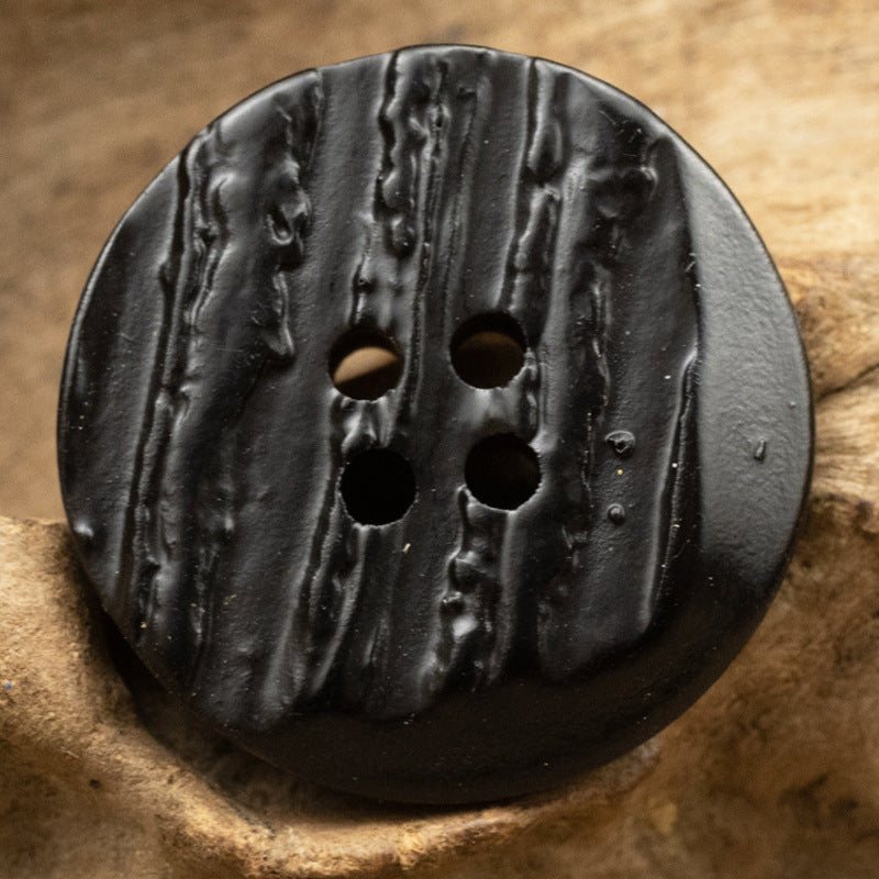 Irregular Resin Buttons with Imitated Tree Bark Texture,20pcs - Lots of Buttons