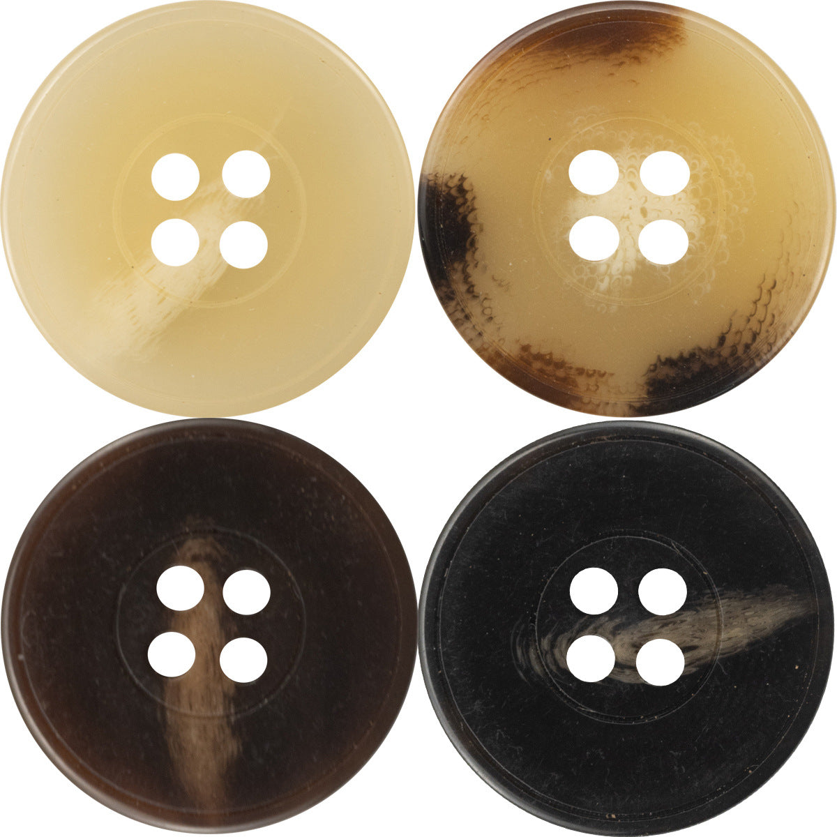 Imitation Yellow Cattle Horn Camel Color Coat Resin Buttons 20pcs - Lots of Buttons