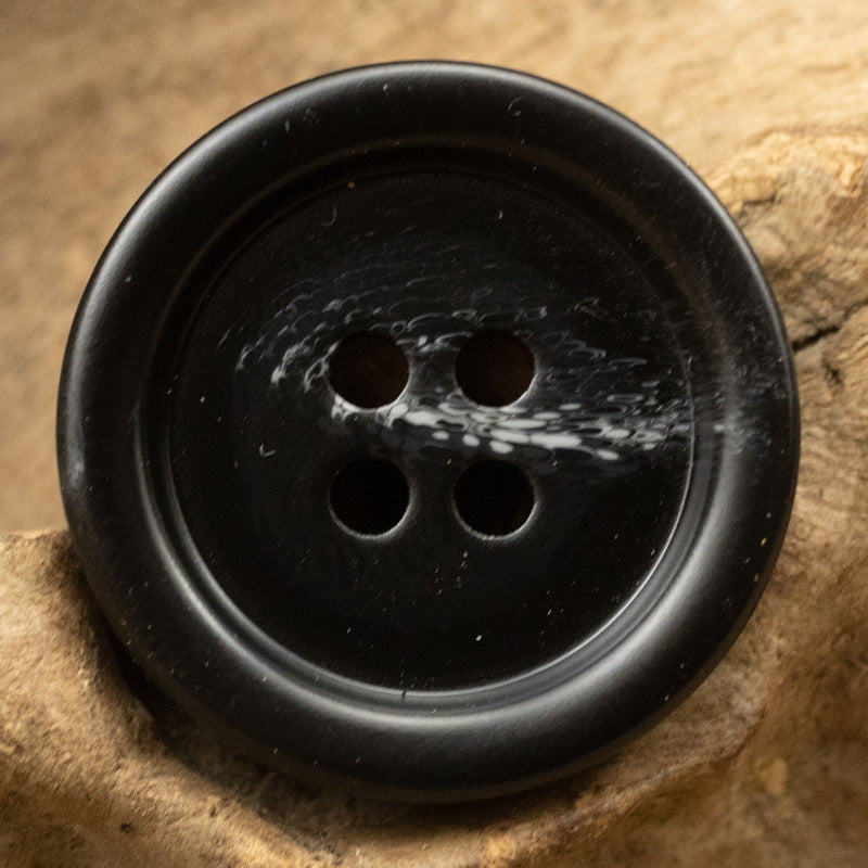 15-30mm Round Four-Hole Black and Brown Resin Buttons 10pcs
