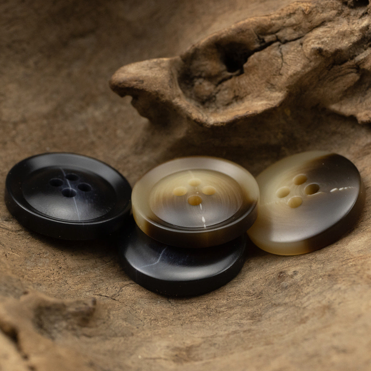 15-30mm Black Brown Resin Buttons for Suits 30pcs - Lots of Buttons