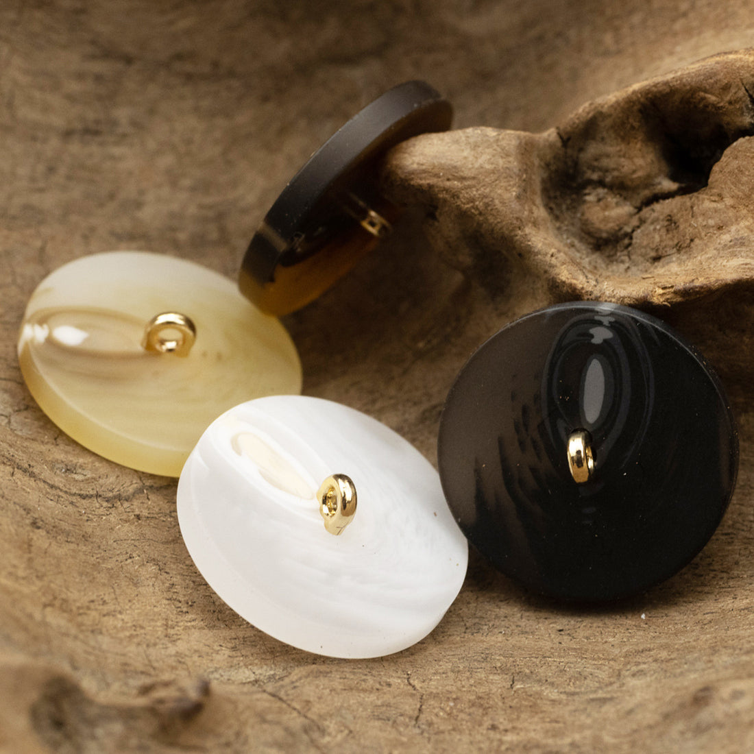 Resin and Metal Combination Buttons for Women's Jackets 10pcs - Lots of Buttons