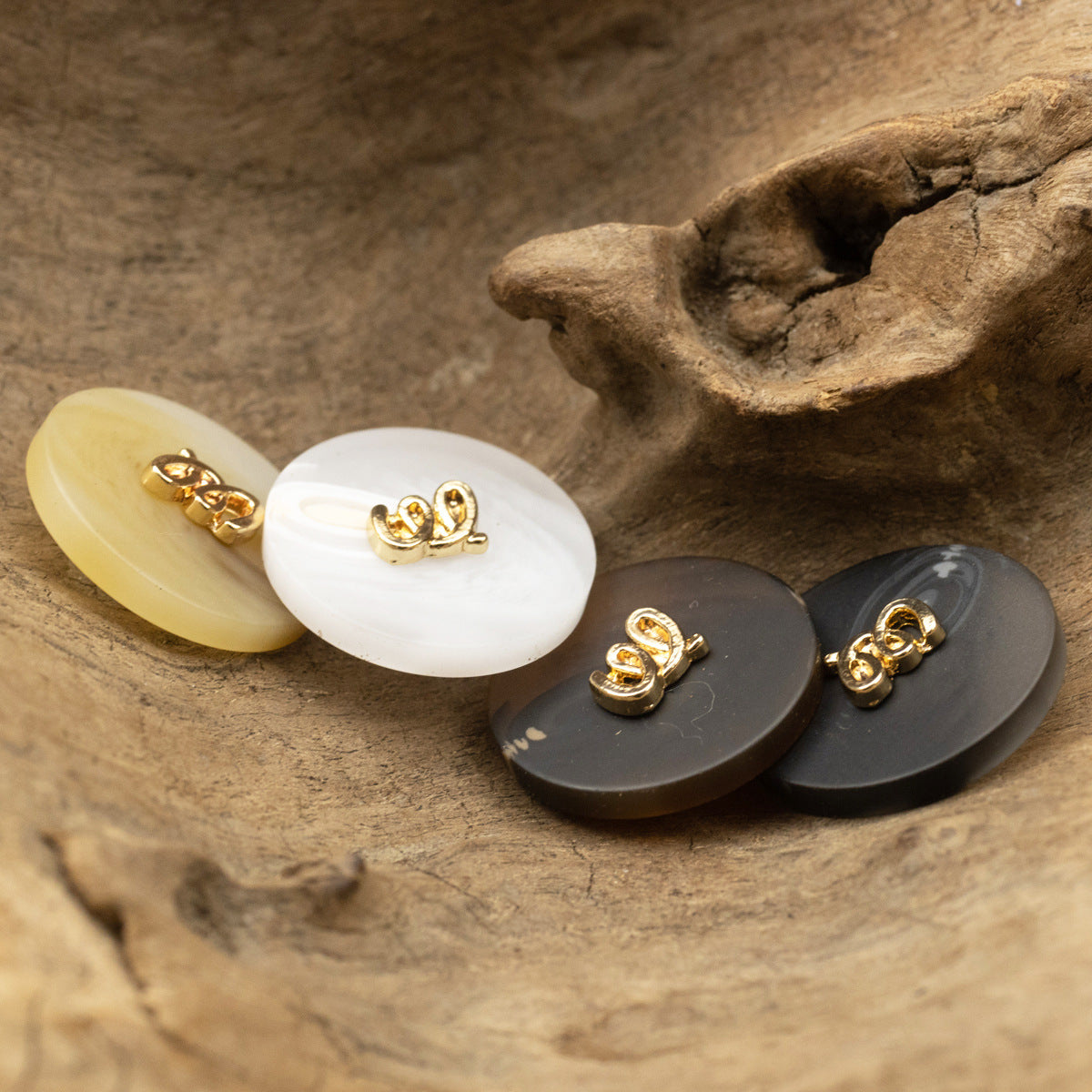Modern Resin Buttons with Metal Shank for Women's Casual Blazers 10pcs - Lots of Buttons