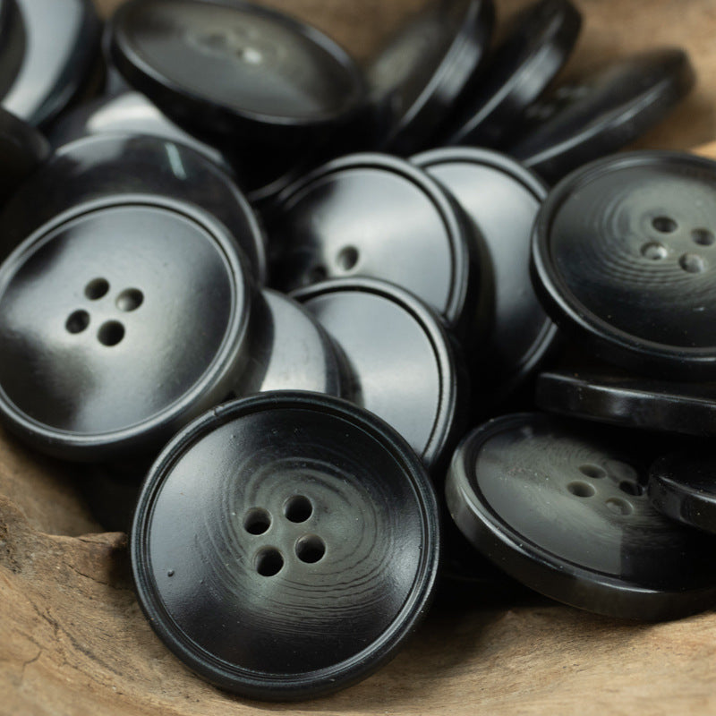 15-30mm Coffee-Colored Resin Buttons for Casual Trousers 30pcs - Lots of Buttons