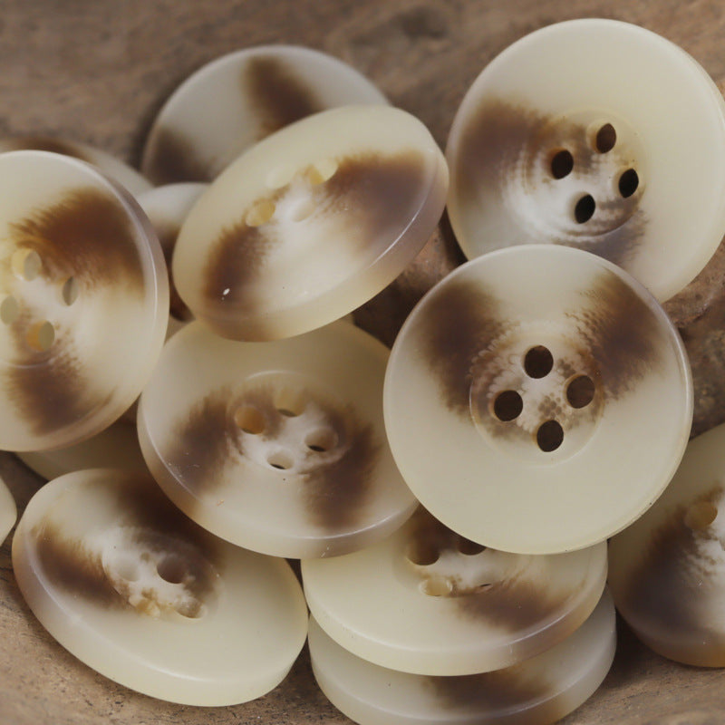 15-30mm Wide-Edged Four-Hole Resin Buttons for Casual Trousers 30PCS - Lots of Buttons