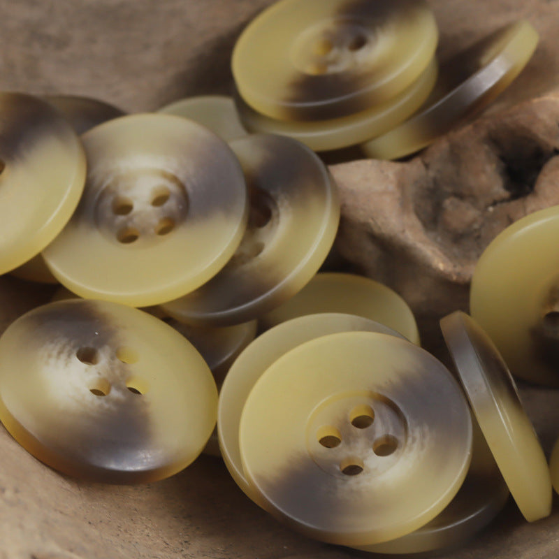 15-30mm Wide-Edged Four-Hole Resin Buttons for Casual Trousers 30PCS - Lots of Buttons