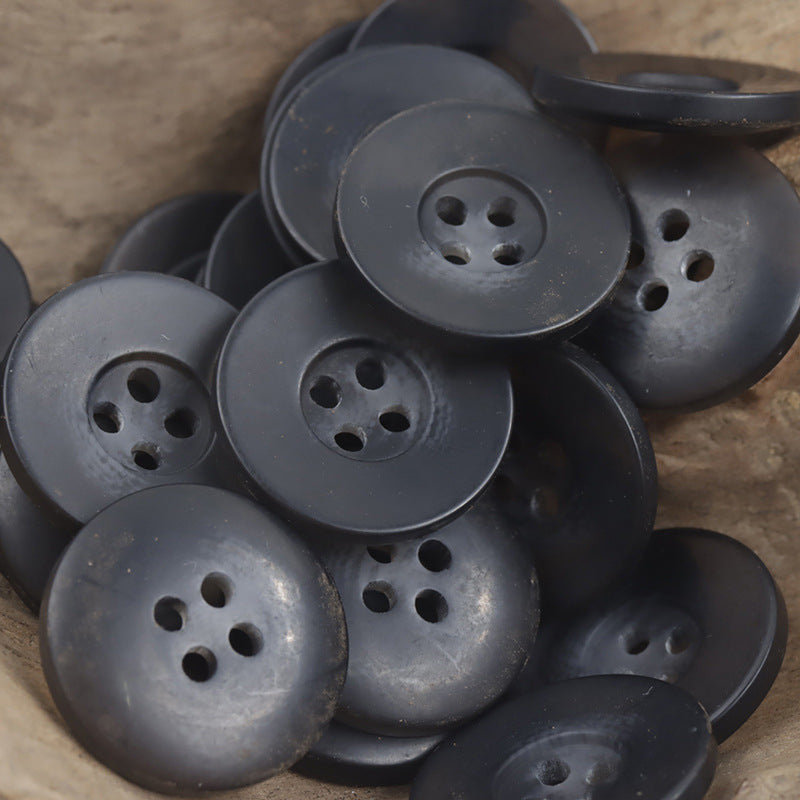 15-30mm Wide-Edged Four-Hole Resin Buttons for Casual Trousers 30PCS - Lots of Buttons
