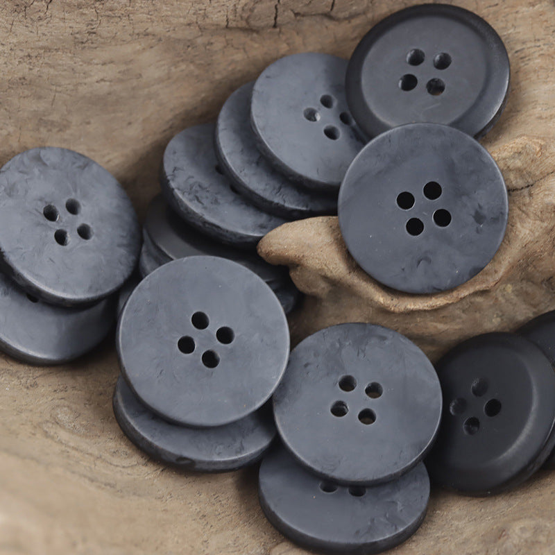 15-28mm Matte Beige Black Gray Marble Texture Resin Buttons 30pcs - Lots of Buttons