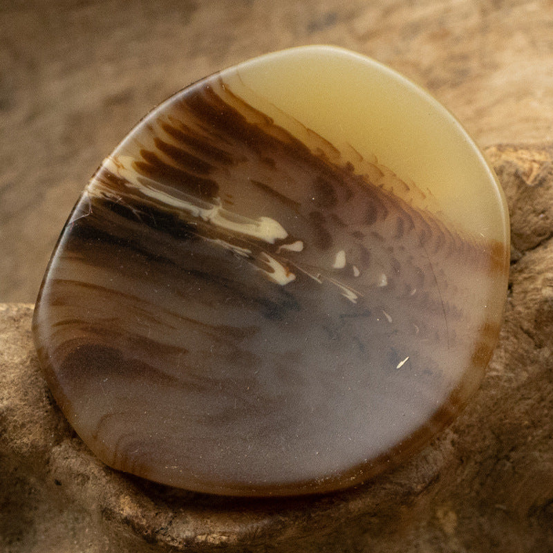 25-30mm Irregular Bowl-Shaped Coffee Resin Coat Buttons 50pcs - Lots of Buttons