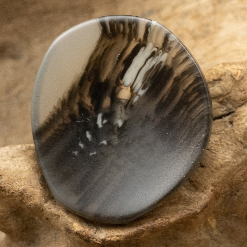 25-30mm Irregular Bowl-Shaped Coffee Resin Coat Buttons 50pcs - Lots of Buttons