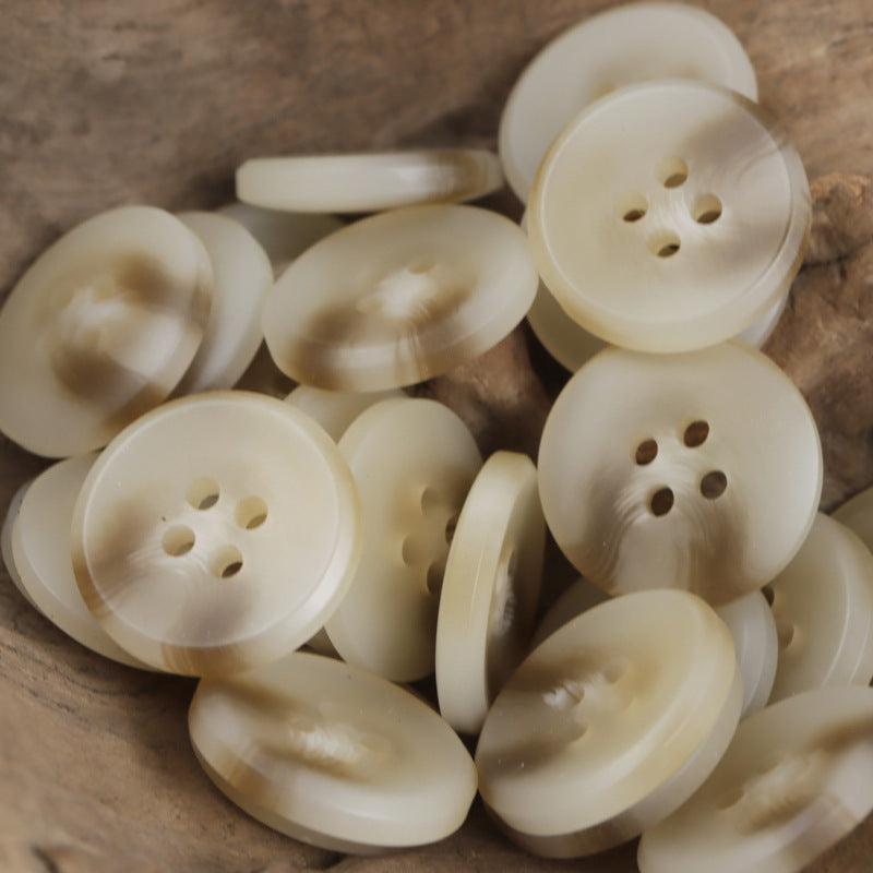 Beige and Black Coffee Resin Buttons for Casual Cardigans 30 Pack - Lots of Buttons