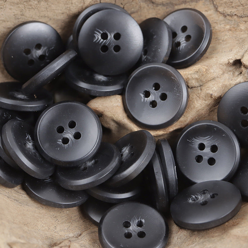 Beige and Black Coffee Resin Buttons for Casual Cardigans 30 Pack - Lots of Buttons