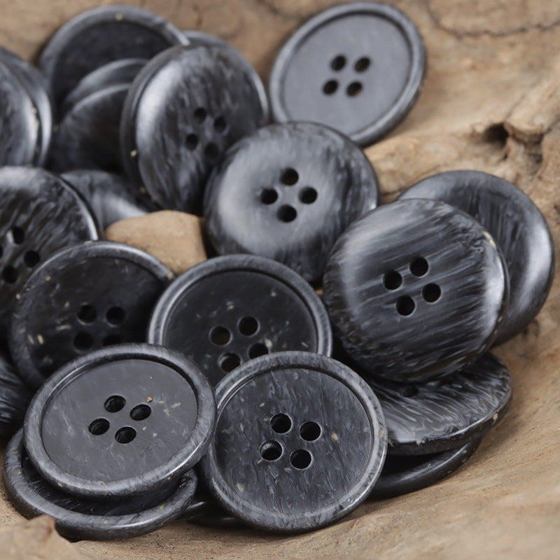 Wood Chip Texture 4 Hole Resin Button for Casual Pants 40 Pack - Lots of Buttons