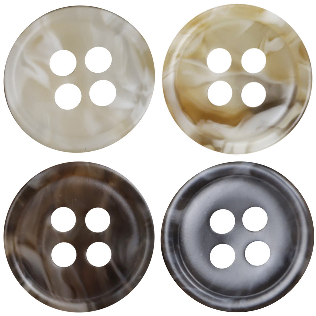 11.5/12.5mm Floral Brown Resin Buttons for Beach Shirts Dresses 40 Pack - Lots of Buttons
