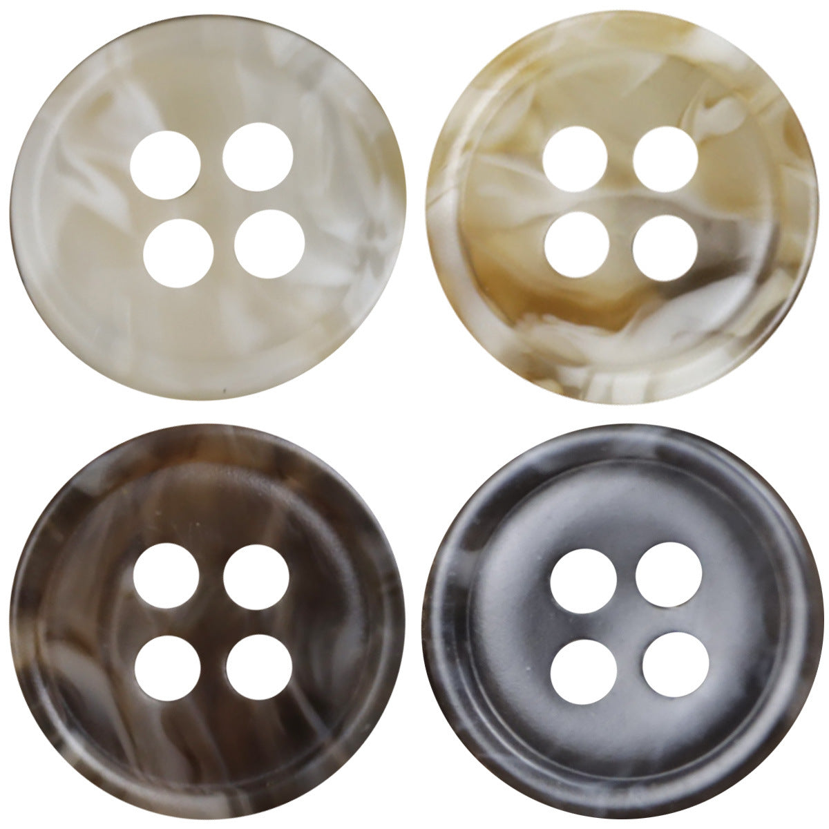 11.5/12.5mm Floral Brown Resin Buttons for Beach Shirts Dresses 40 Pack - Lots of Buttons