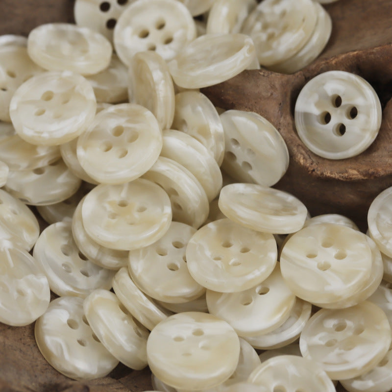 11.5/12.5mm Floral Brown Resin Buttons for Beach Shirts Dresses 40 Pack - Lots of Buttons