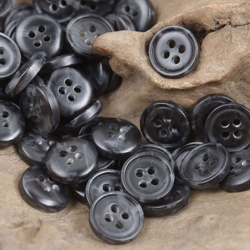 11.5/12.5mm Floral Brown Resin Buttons for Beach Shirts Dresses 40 Pack - Lots of Buttons