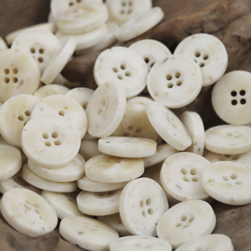 10/11.5/12.5mm Round 4 Hole Resin Buttons for Shirts 50 Pack - Lots of Buttons