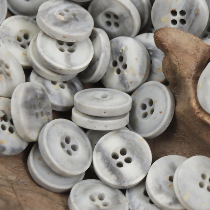 10/11.5/12.5mm Round 4 Hole Resin Buttons for Shirts 50 Pack - Lots of Buttons