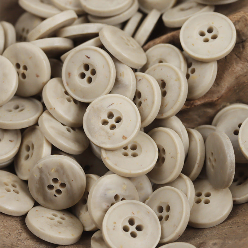 10/11.5/12.5mm Round 4 Hole Resin Buttons for Shirts 50 Pack - Lots of Buttons