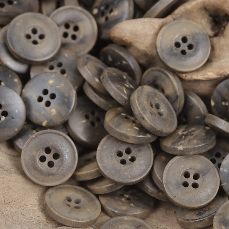 10/11.5/12.5mm Round 4 Hole Resin Buttons for Shirts 50 Pack - Lots of Buttons