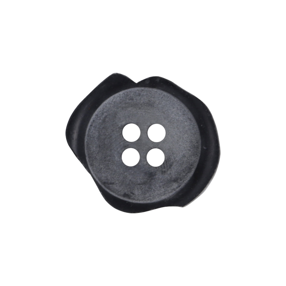 Irregular Chipped Matte Black Four-Hole Resin Buttons 20PCS - Lots of Buttons