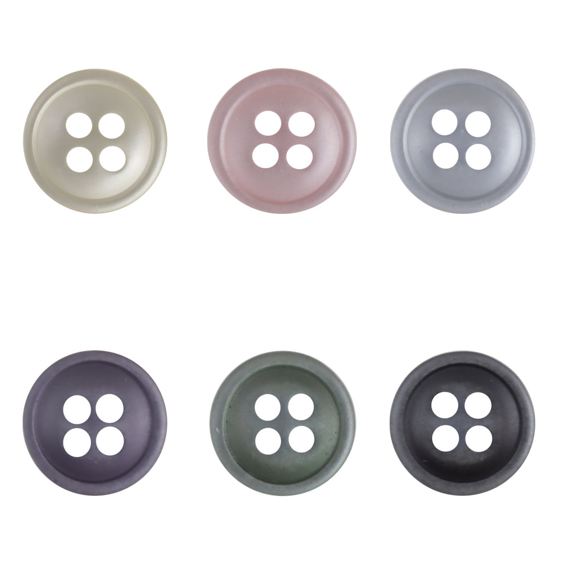 11.5mm 4-Hole Colorful Resin Buttons for Shirts 60 Pack - Lots of Buttons