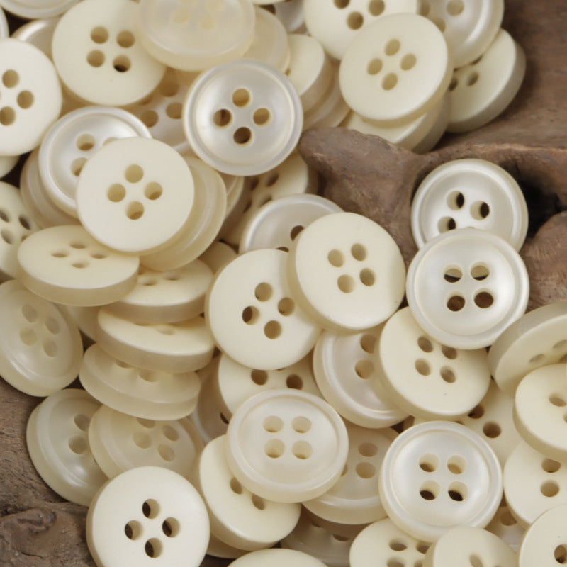 11.5mm 4-Hole Colorful Resin Buttons for Shirts 60 Pack - Lots of Buttons