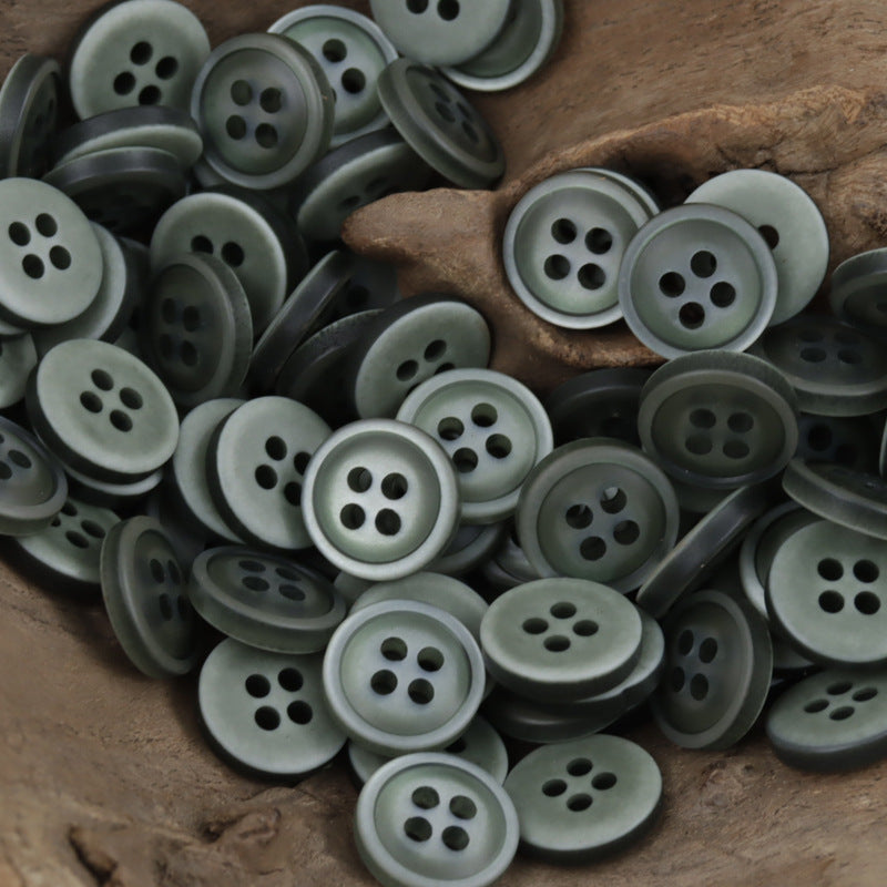 11.5mm 4-Hole Colorful Resin Buttons for Shirts 60 Pack - Lots of Buttons