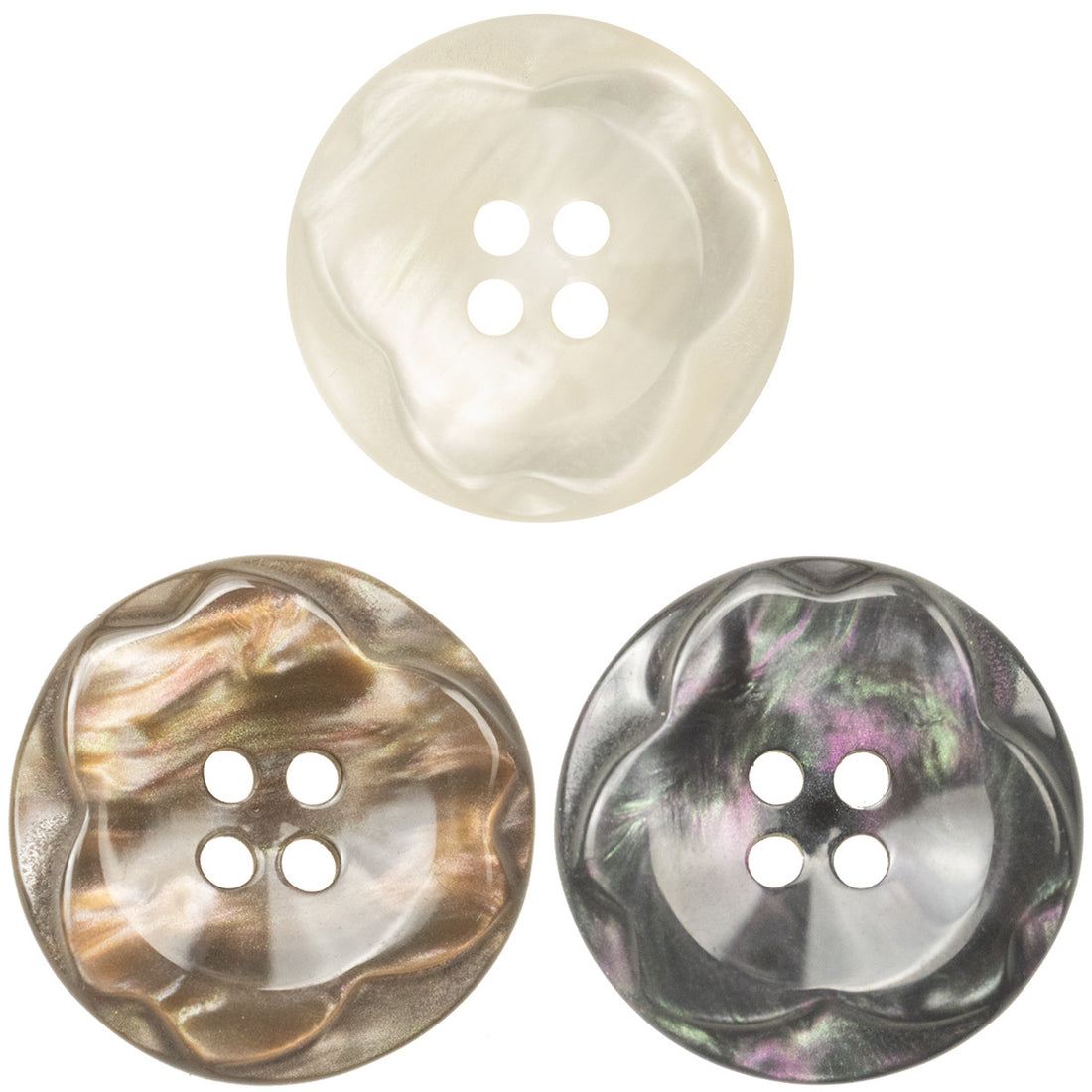 25mm Dazzling Color Flower Resin Buttons for Woolen Coats - 10pcs - Lots of Buttons