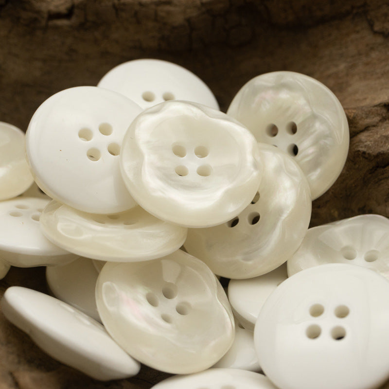 25mm Dazzling Color Flower Resin Buttons for Woolen Coats - 10pcs - Lots of Buttons
