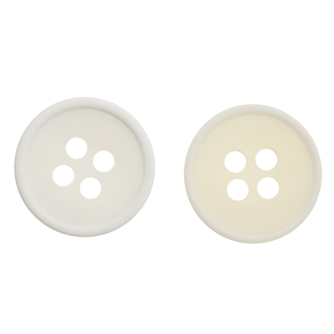 11.5MM Bowl-Shaped Translucent Beige White Resin Shirt Buttons 100pcs - Lots of Buttons