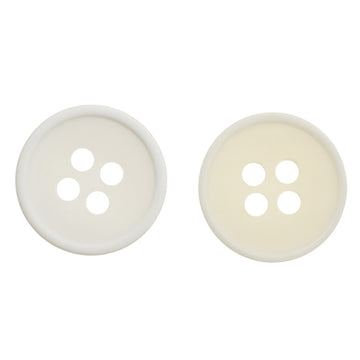 11.5MM Bowl-Shaped Translucent Beige White Resin Shirt Buttons 100pcs - Lots of Buttons