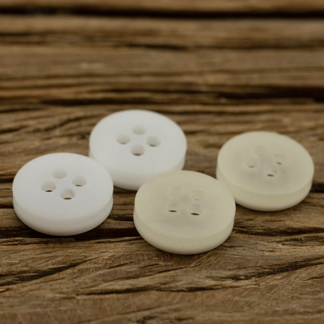 11.5MM Bowl-Shaped Translucent Beige White Resin Shirt Buttons 100pcs - Lots of Buttons