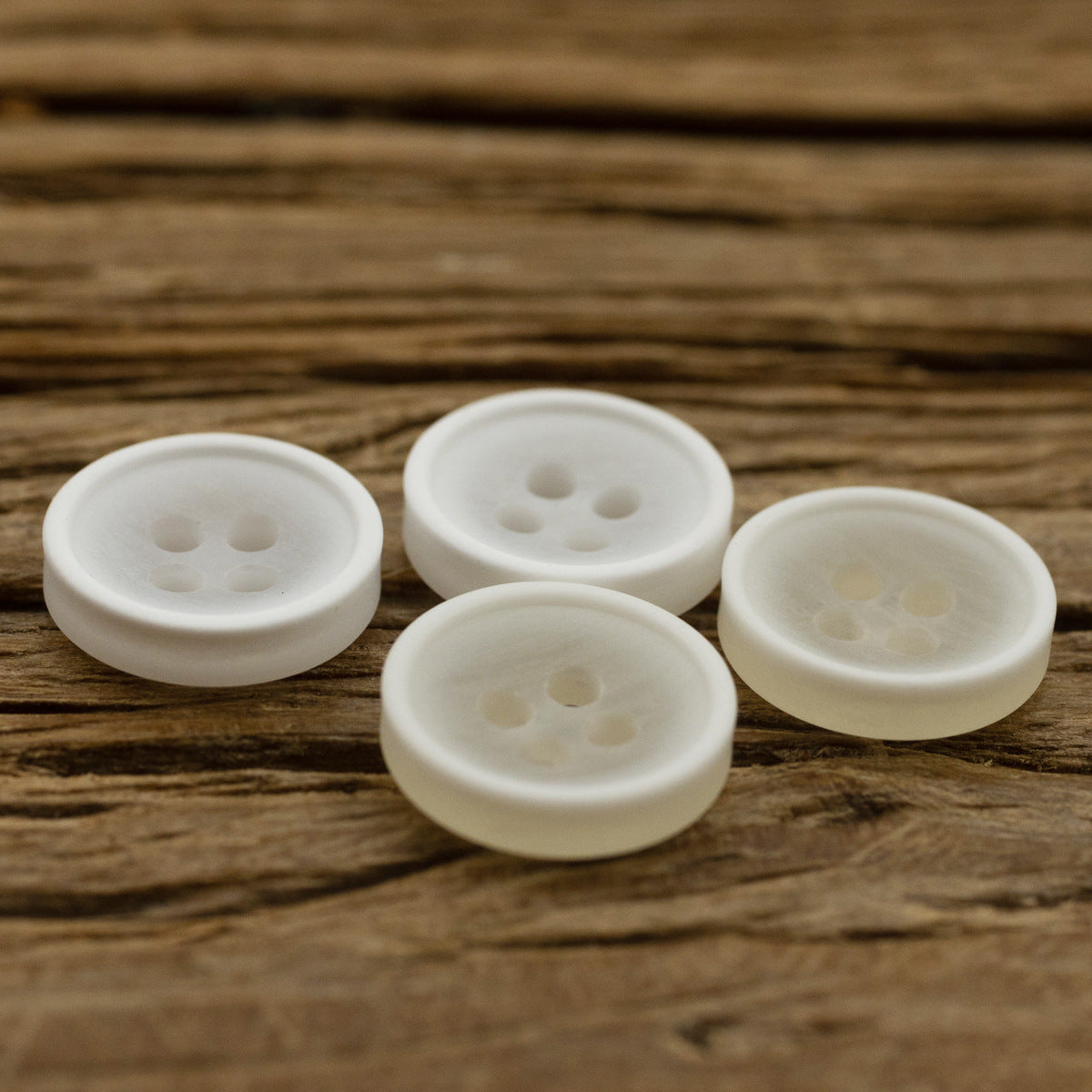 11.5MM Bowl-Shaped Translucent Beige White Resin Shirt Buttons 100pcs - Lots of Buttons