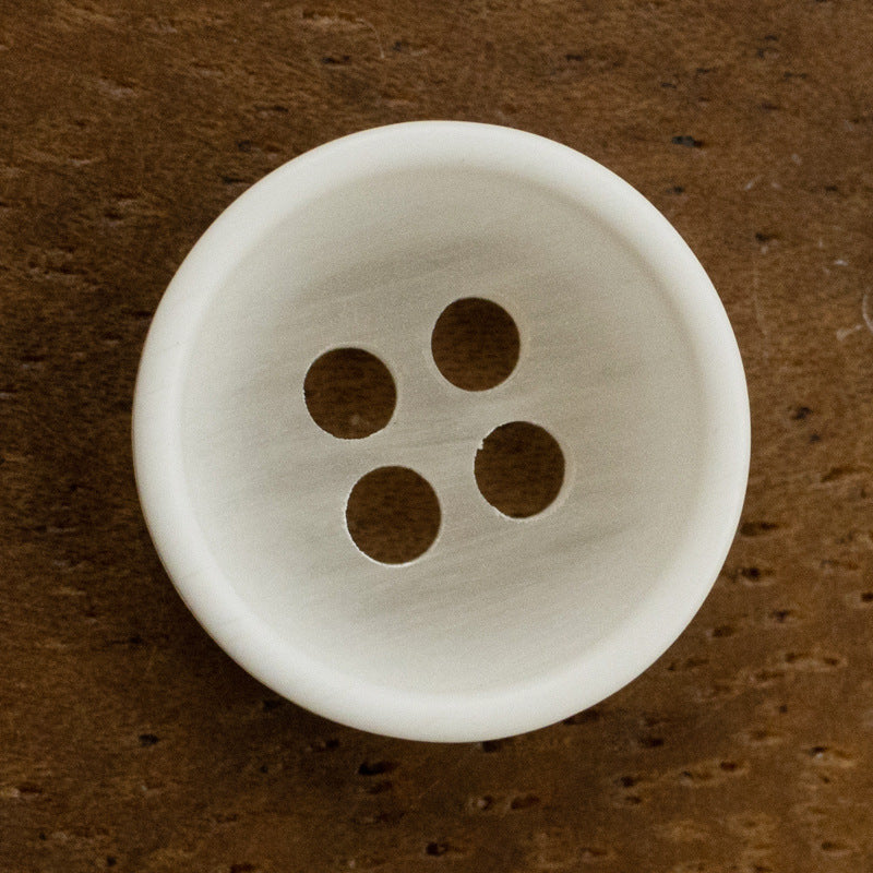 11.5MM Bowl-Shaped Translucent Beige White Resin Shirt Buttons 100pcs - Lots of Buttons