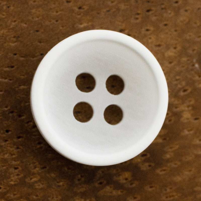 11.5MM Bowl-Shaped Translucent Beige White Resin Shirt Buttons 100pcs - Lots of Buttons