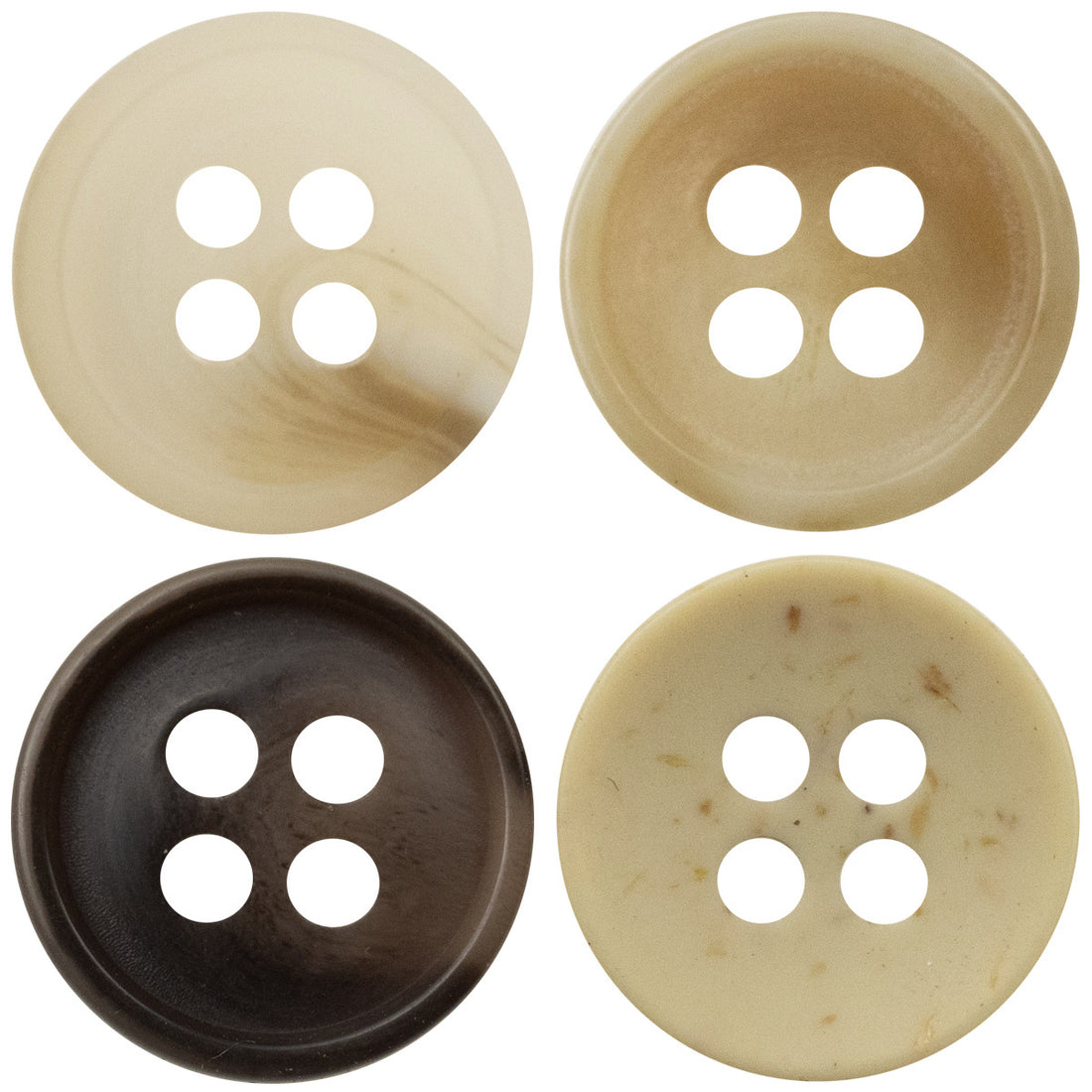 11.5mm Bowl-Shaped Imitation Wood Grain Resin Buttons 40 Pack - Lots of Buttons