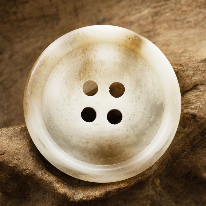 15-25mm Off-White and Khaki Resin Buttons for Woolen Coats 40 Pack - Lots of Buttons