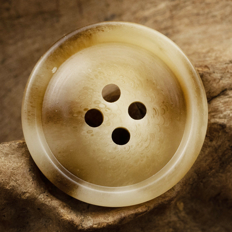 15-25mm Off-White and Khaki Resin Buttons for Woolen Coats 40 Pack - Lots of Buttons