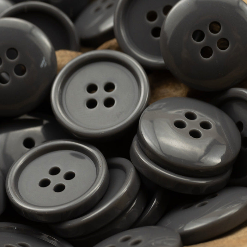 7-Color Round Four-Hole Resin Button Set 70 Pack - Lots of Buttons