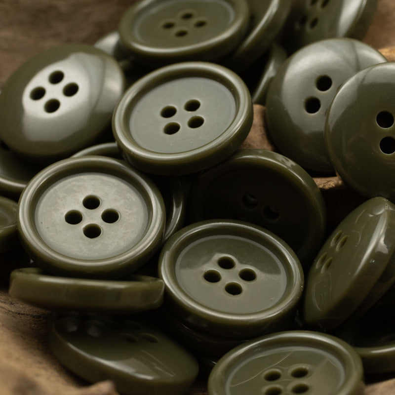 7-Color Round Four-Hole Resin Button Set 70 Pack - Lots of Buttons