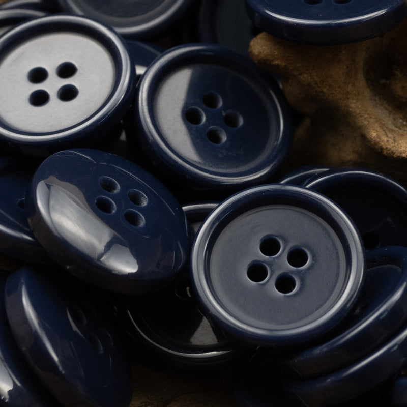 7-Color Round Four-Hole Resin Button Set 70 Pack - Lots of Buttons