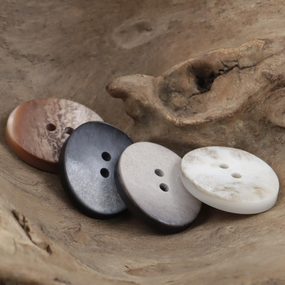 Oval 2 Holes Elegant Gradient Marble Texture Resin Buttons 20pcs - Lots of Buttons