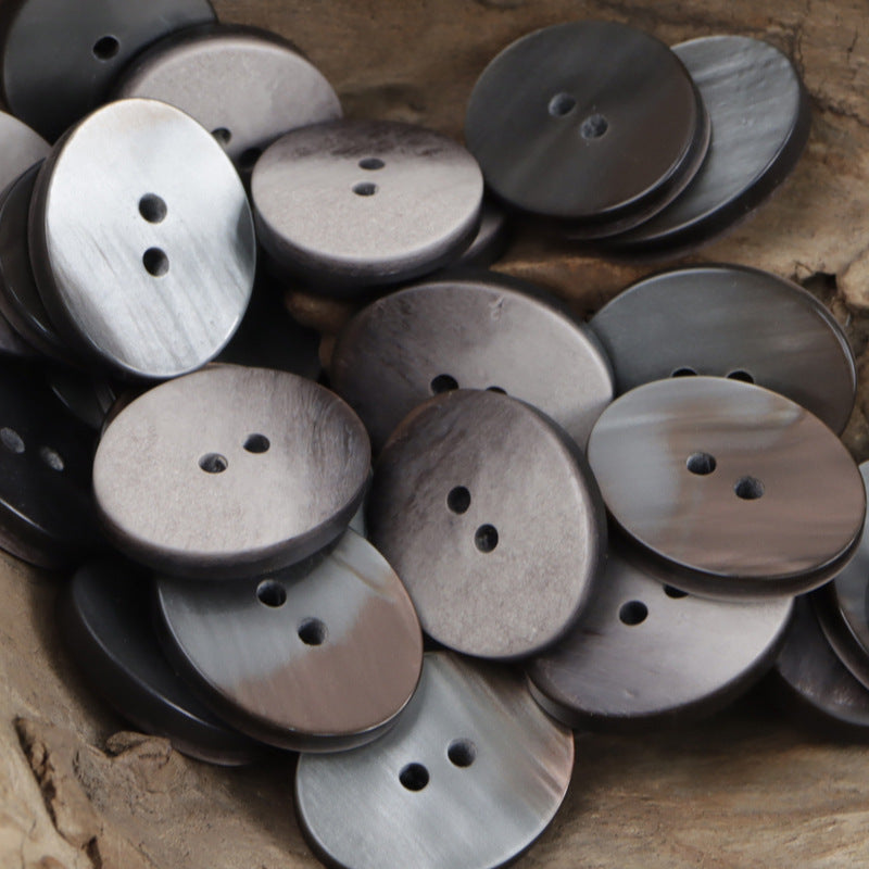 Oval 2 Holes Elegant Gradient Marble Texture Resin Buttons 20pcs - Lots of Buttons