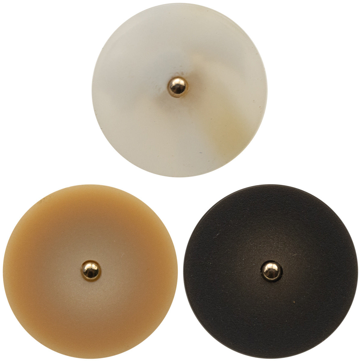 15mm-30mm Kerek Matt Fagyasztott Narancssárga Gyanta Fém Kézivel 30 Csomag