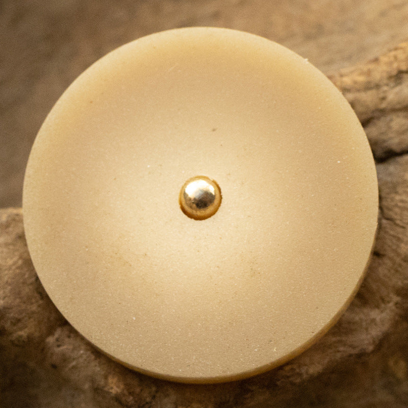 15mm-30mm Kerek Matt Fagyasztott Narancssárga Gyanta Fém Kézivel 30 Csomag