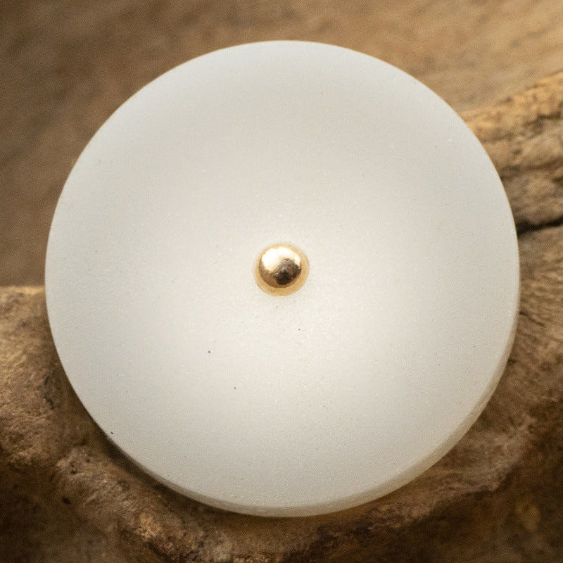 15mm-30mm Kerek Matt Fagyasztott Narancssárga Gyanta Fém Kézivel 30 Csomag