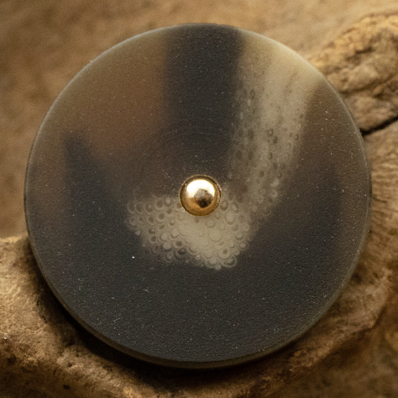 15-30mm Black Khaki Resin with White Speckle Metal Shank 30 Pack