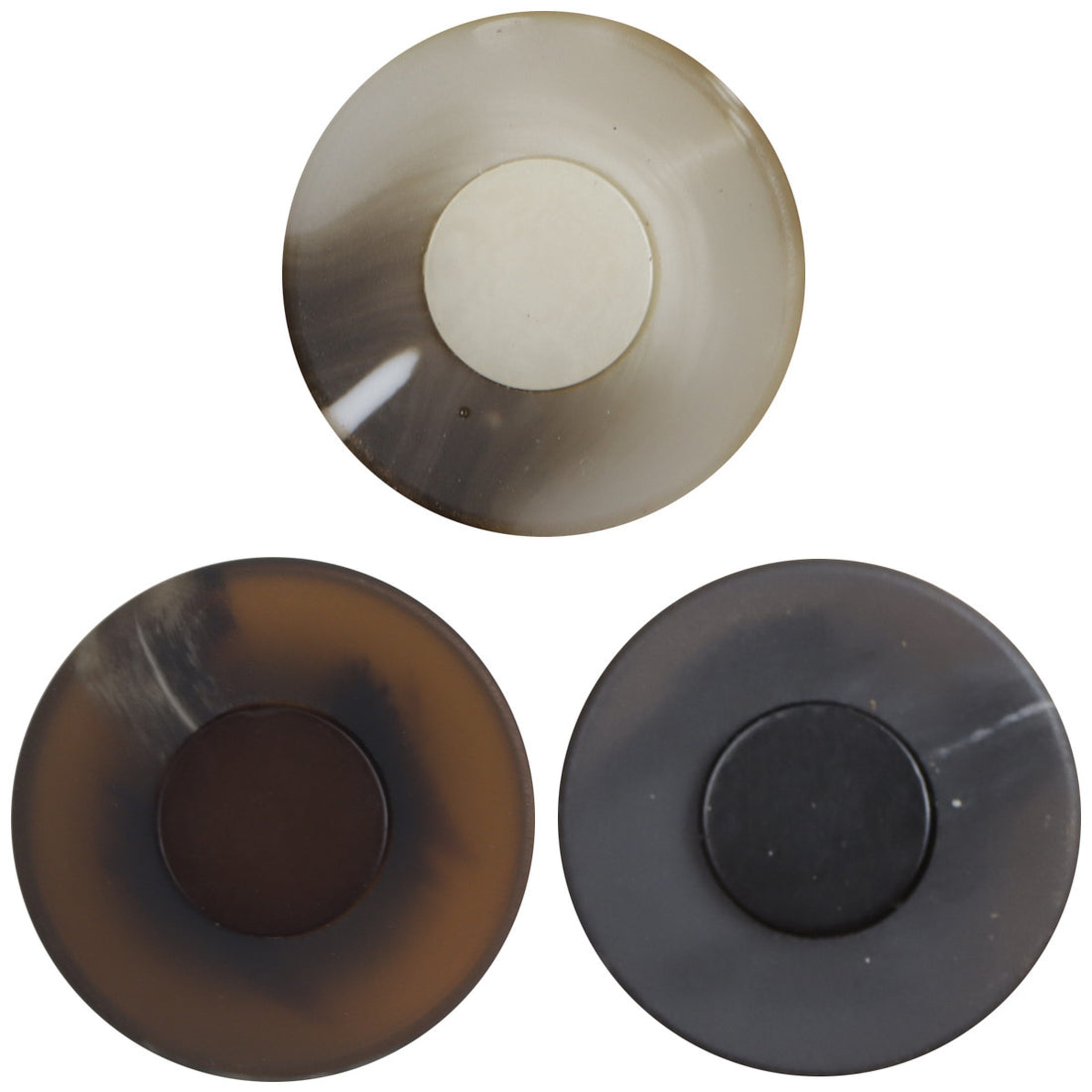 15-25mm Frosted Beige Brown Luxurious Resin Buttons 10pcs - Lots of Buttons